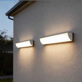 Set of 2 Minimalist Outdoor Waterproof LED Wall Light