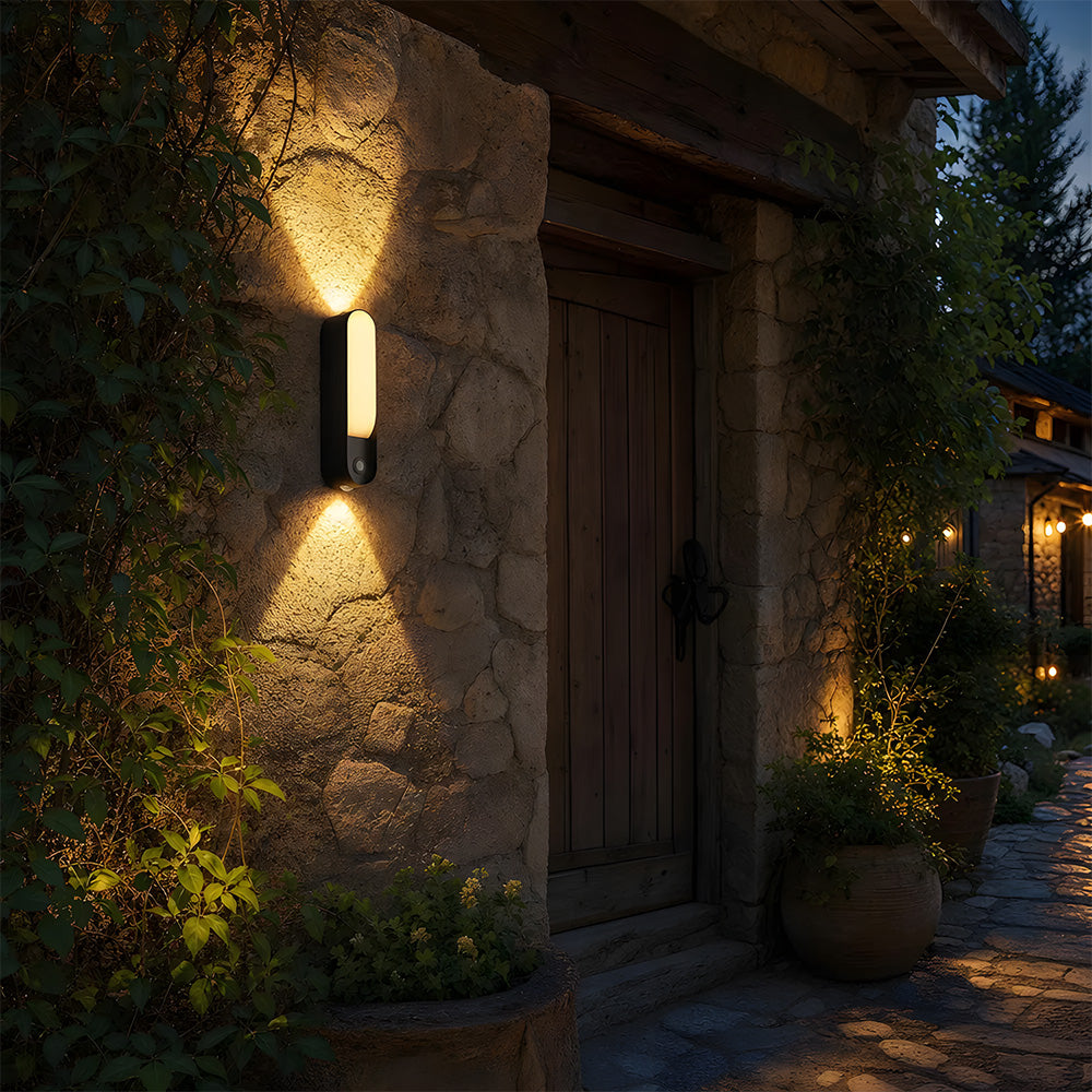 Up and Down Motion Sensor Aluminium Outdoor Wall Lights for Doorways