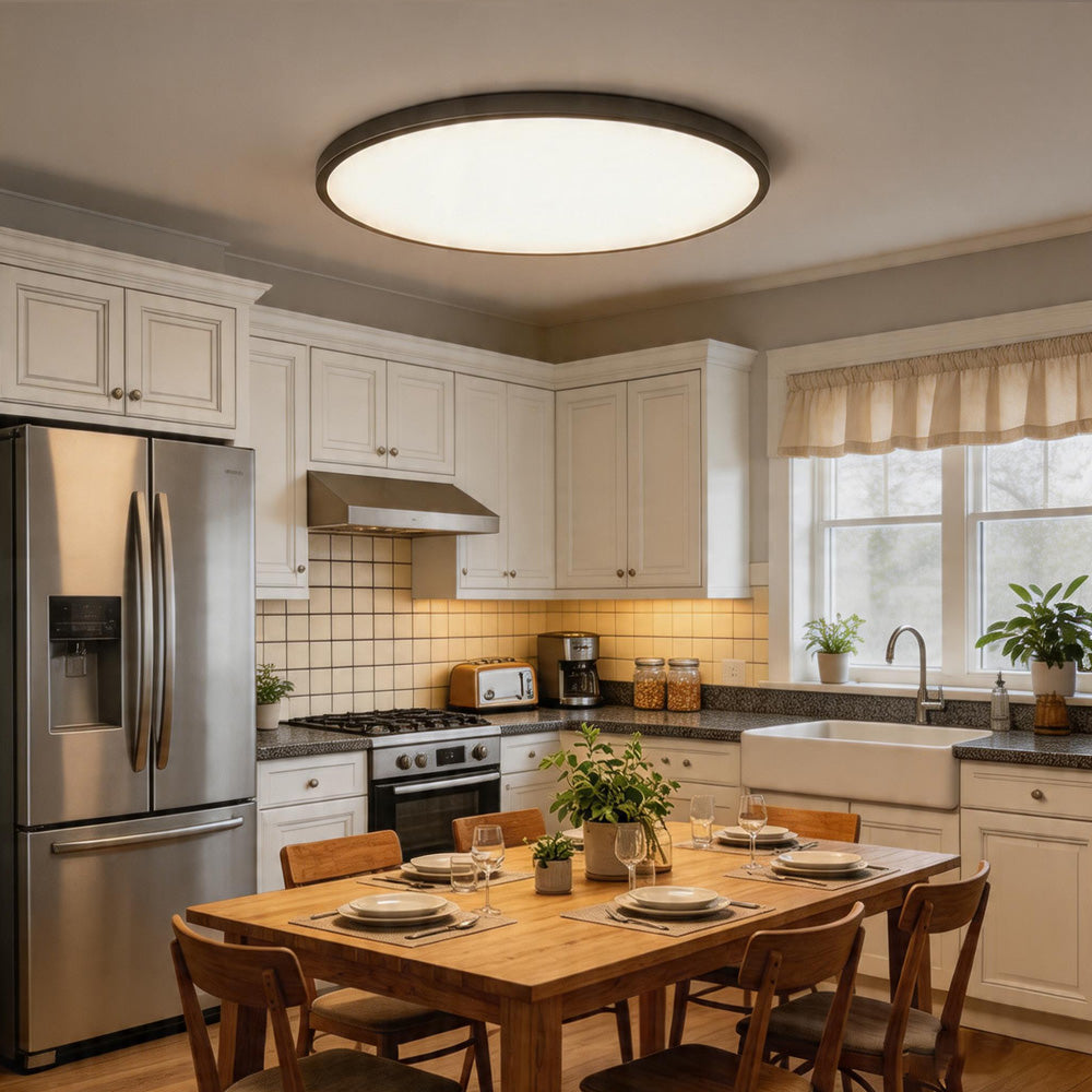 Modern Black Led Ultra-thin Close to Ceiling Lighting