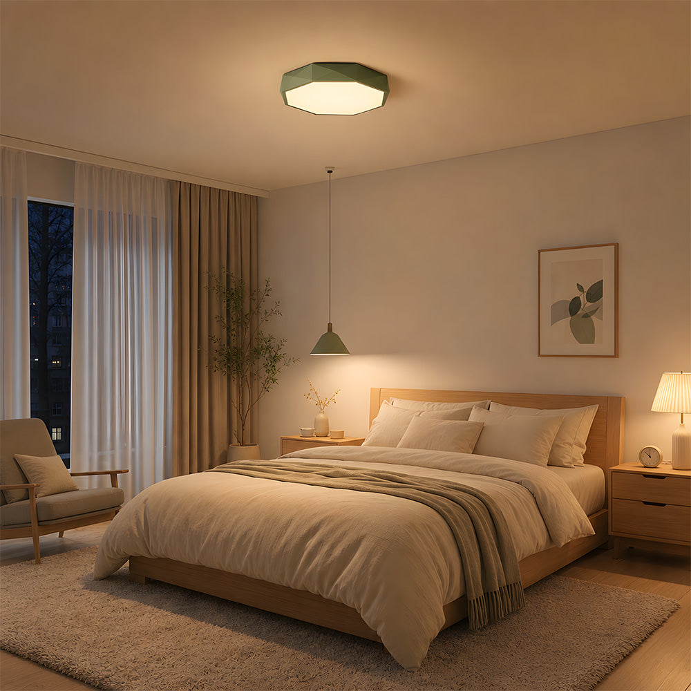 Stylish Geometric Flush Mount Acrylic Ceiling Lights for Bedroom