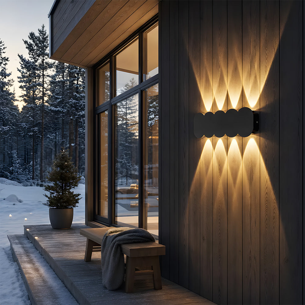 Modern Circular Aluminium LED Outdoor Wall Lights for Garage