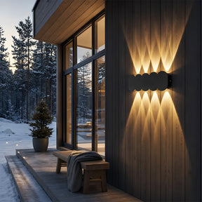 Modern Circular Aluminium LED Outdoor Wall Lights for Garage