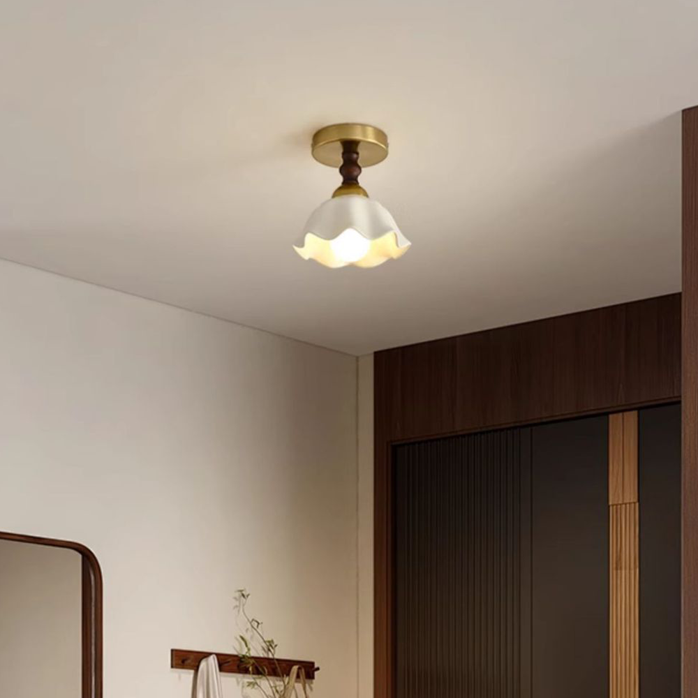 Modern White Wood Hallway Ceiling Lighting