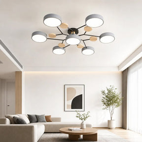 Aria Nordic Wood Flush Mount Ceiling Light