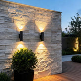 Set of 2 IP54 Waterproof Up and Down Outdoor Wall Lights for Patio Garden