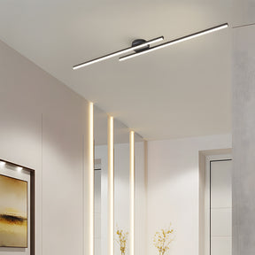 Modern Black Long Strip LED Ceiling Lights