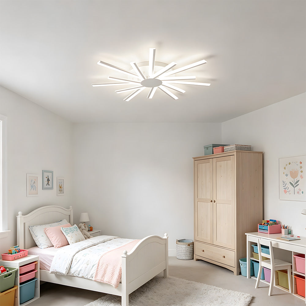 Stylish Multi Arm Acrylic LED Ceiling Lights for Living Room