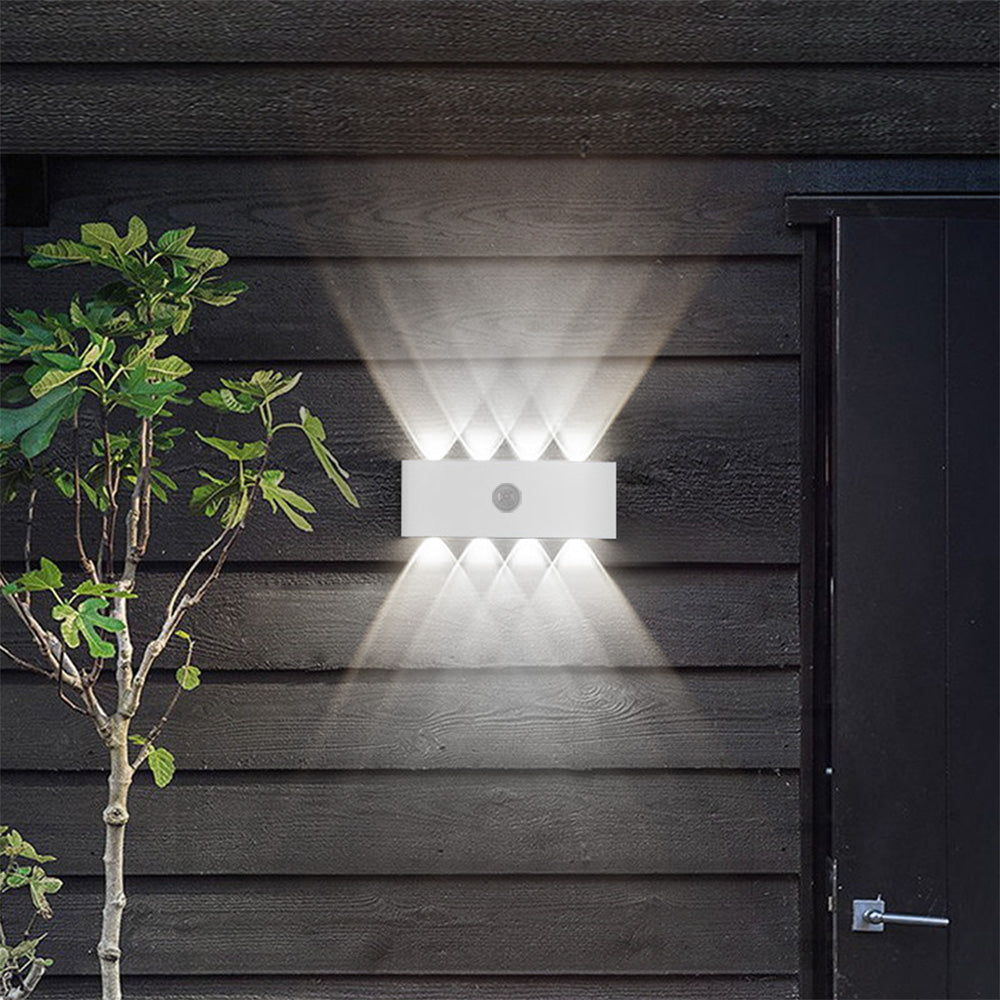 IP65 Modern Up and Down LED PIR Outdoor Wall Light