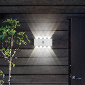 IP65 Modern Up and Down LED PIR Outdoor Wall Light