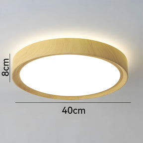 Modern Minimalist Round Wood Colour Iron LED Ceiling Lights