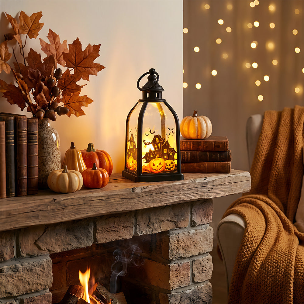 Indoor Decor Witch Bat LED Halloween Table Lamp for Night Party