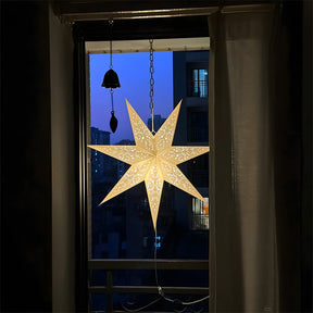 Nordic 7-points Paper Star Pendant Lights for Christmas Decoration