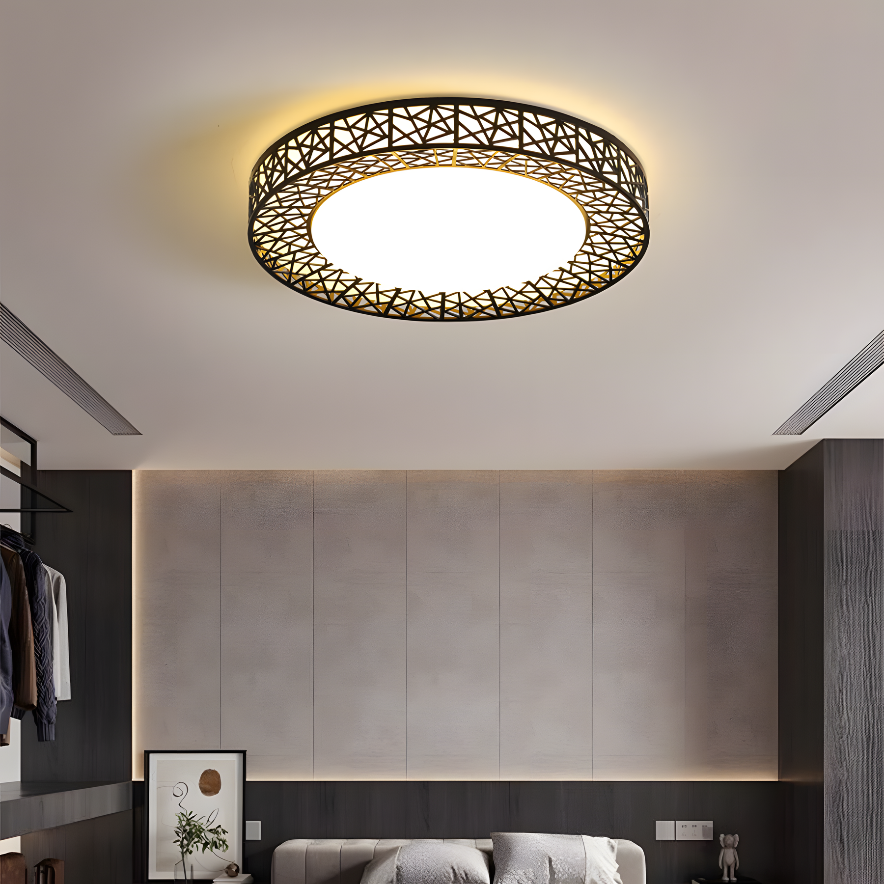 Modern Industrial Living Room LED Ceiling Light