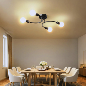 Creative Multi-Bulb Golden Bedroom Ceiling Light