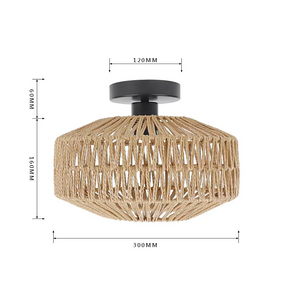 Woven Rattan Ceiling Light Fixtures