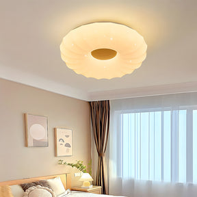 Simplistic Residential Cream Flush Mount LED Ceiling Lights