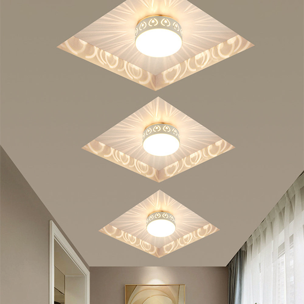Round Recessed Flush Ceiling Lights for Hall Porch Walkway