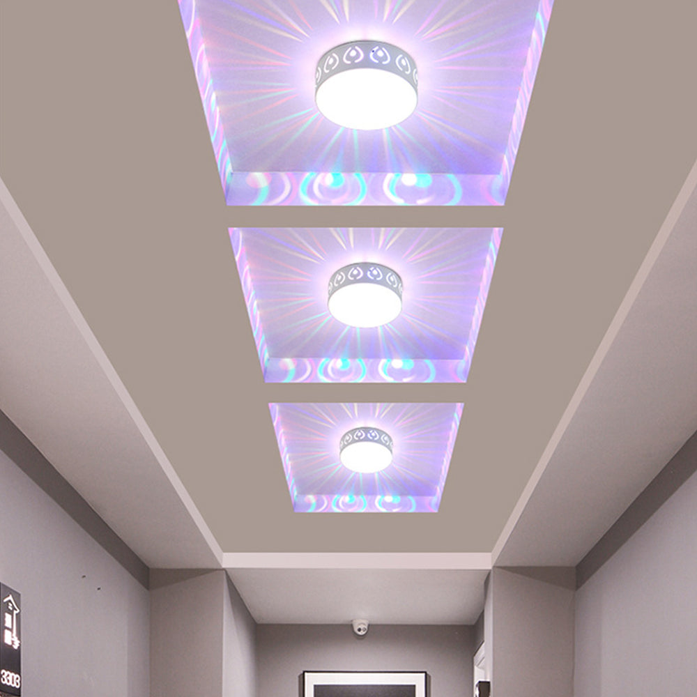 Round Recessed Flush Ceiling Lights for Hall Porch Walkway