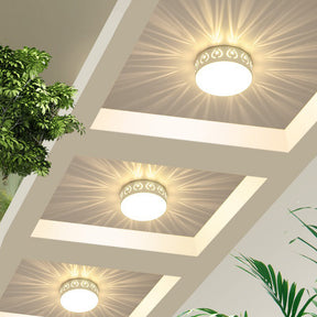 Round Recessed Flush Ceiling Lights for Hall Porch Walkway