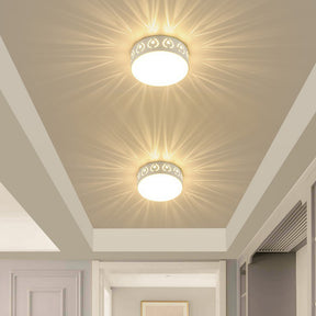 Round Recessed Flush Ceiling Lights for Hall Porch Walkway
