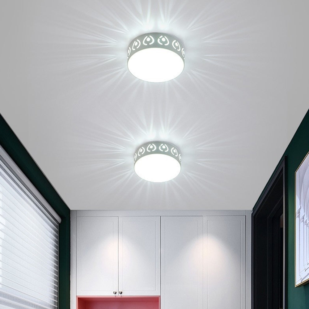 Round Recessed Flush Ceiling Lights for Hall Porch Walkway