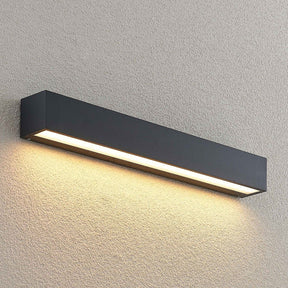 Minimalist Waterproof Aluminum Black LED Outdoor Wall Lights