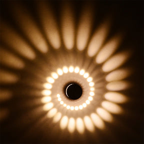 Stylish Indoor Spiral Aluminum RGB LED Wall Lights For Living Room