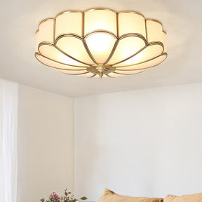 Art Deco Brass Frame Modern Ceiling Lights for Living room