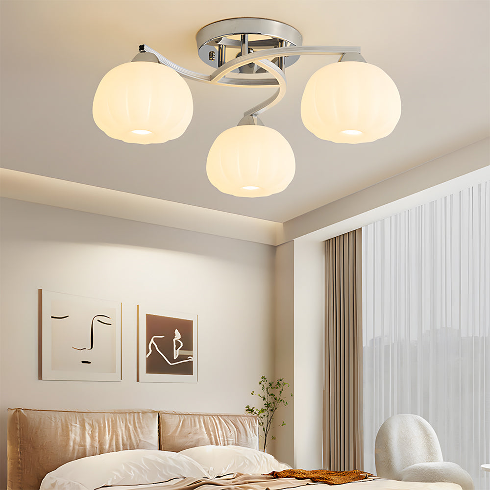 Contemporary Modern Semi-Flush Mount Ceiling Light