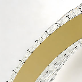 Modern Luxury Stainless Steel K9 Crystal Round Ceiling Lights for Living Room