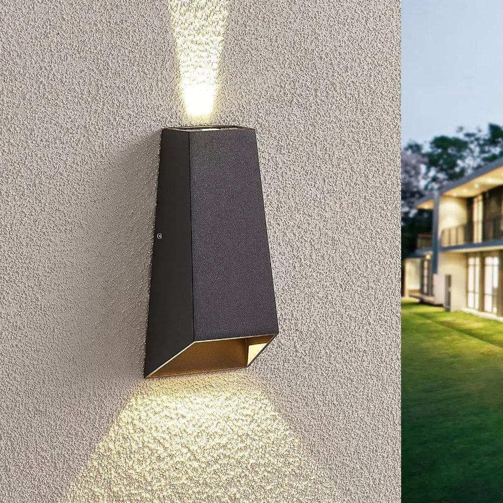 IP65 Geometric Modern Aluminum Black LED Outdoor Wall Lights