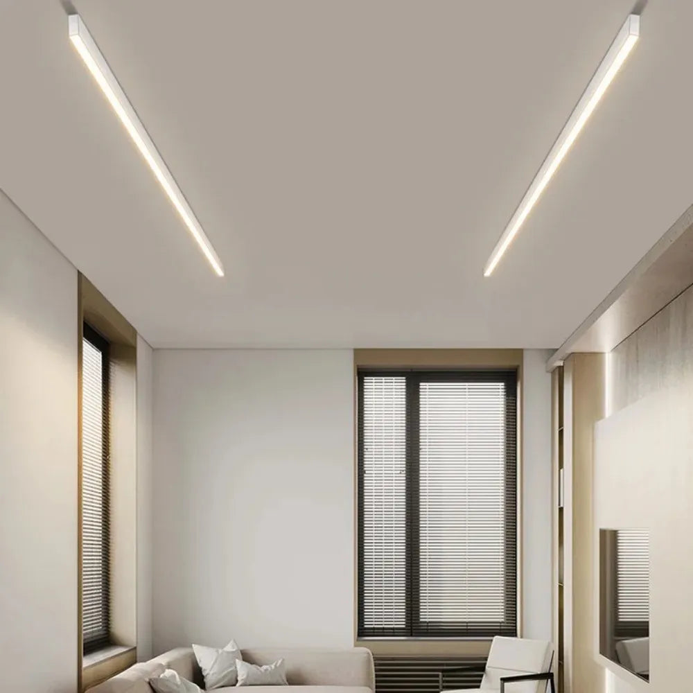 Contemporary Minimalist Long Strip LED Ceiling Lamp For Living Room