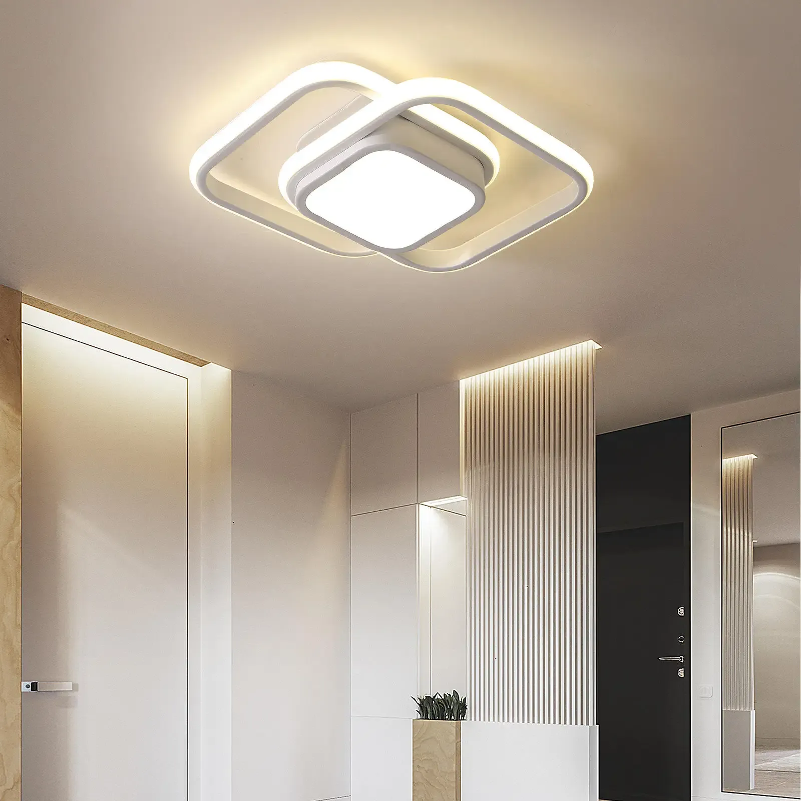 Minimalist Double Ring LED Ceiling Lamp