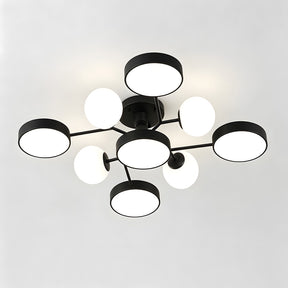 Modern Multi Arm Glass LED Flush Mount Ceiling Lights for Living Room