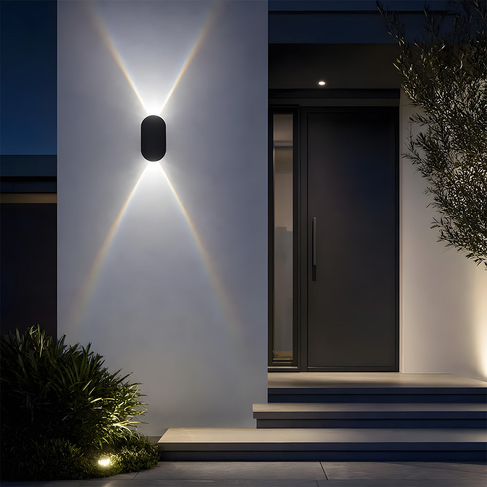 Modern Circular Aluminium LED Outdoor Wall Lights for Garage