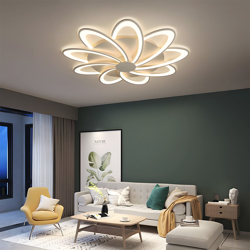 Modern Design Flower Shape White Bedroom Ceiling Light