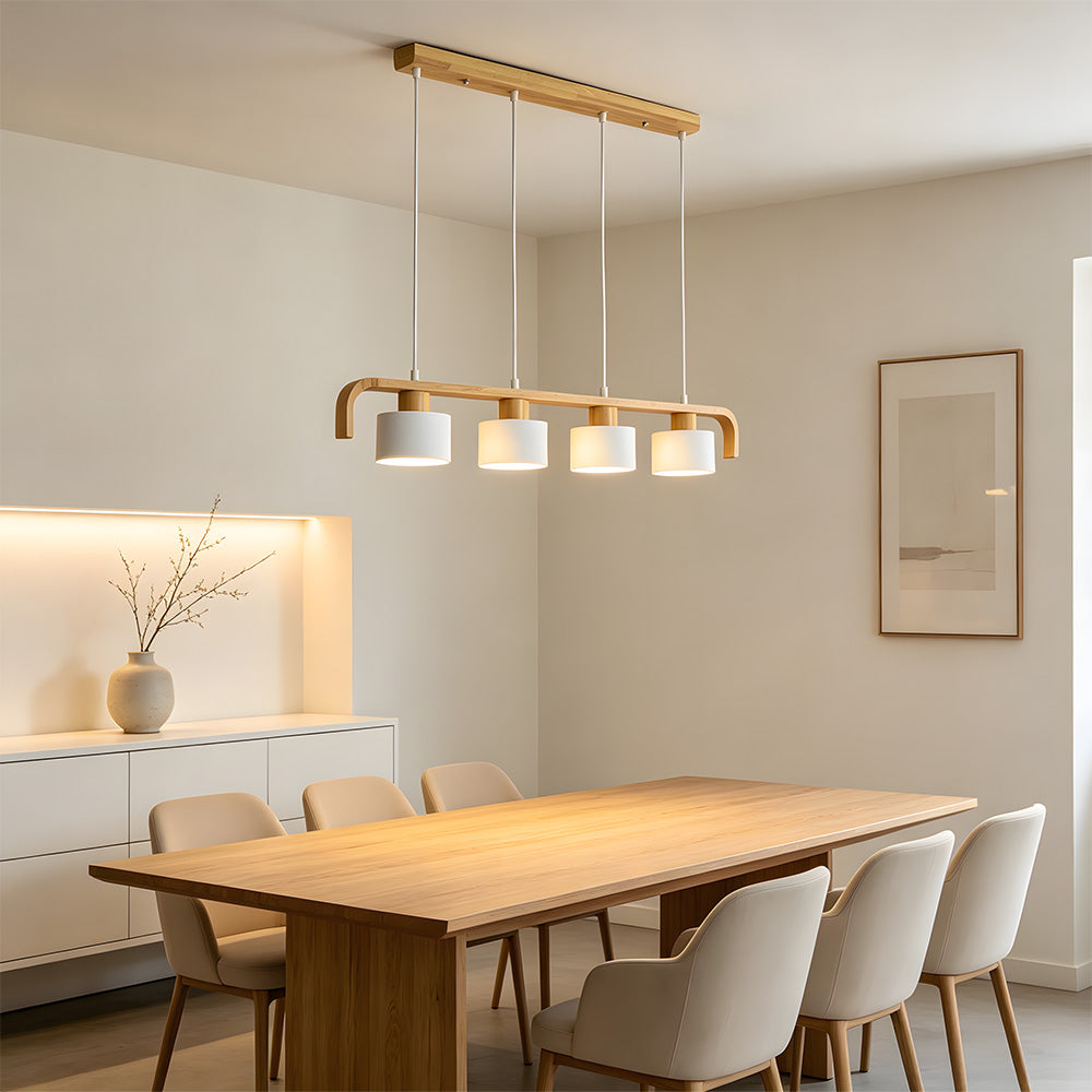 Modern Iron Wooden Pendant Lights for Kitchen Island Dining Room