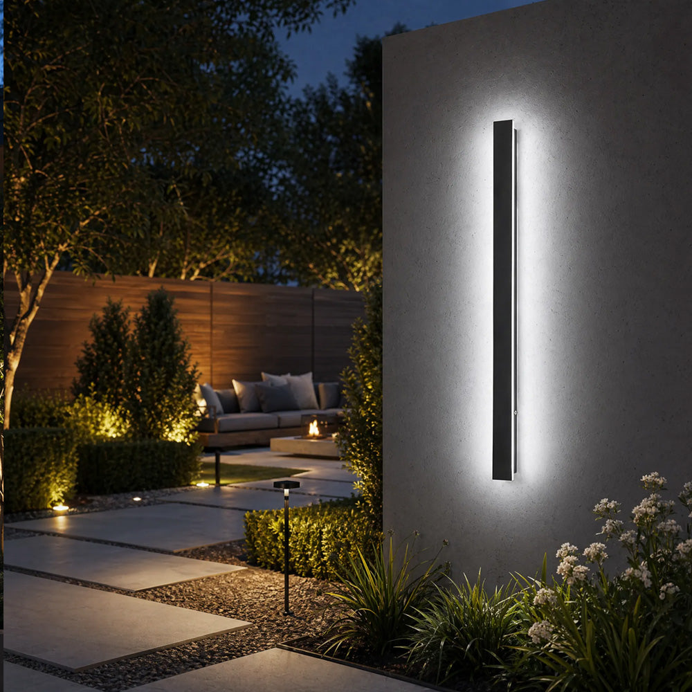 Modern Minimalist Waterproof Outdoor Linear Wall Lamp for Porch