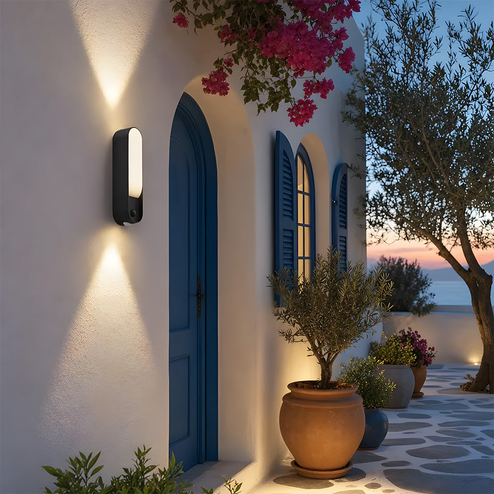 Up and Down Motion Sensor Aluminium Outdoor Wall Lights for Doorways