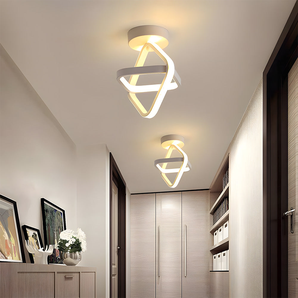 Nova Art Deco White LED Ceiling Lights