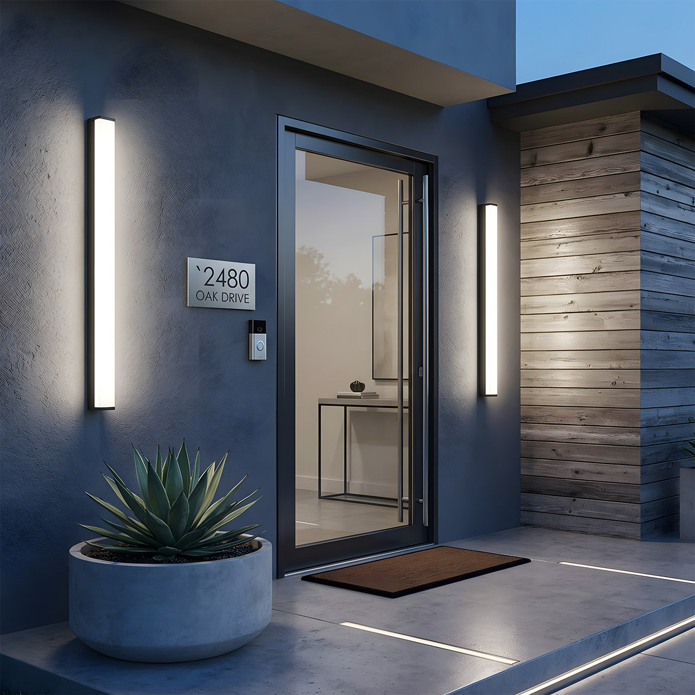 Linear Aluminium IP55 Waterproof LED Outdoor Wall Lights for Garden Patio