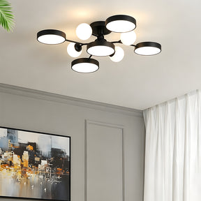 Modern Multi Arm Glass LED Flush Mount Ceiling Lights for Living Room