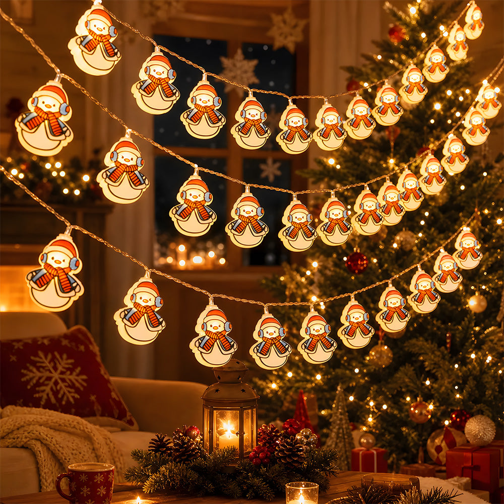 Santa Claus Christmas Tree Snowman Decorative String Lights