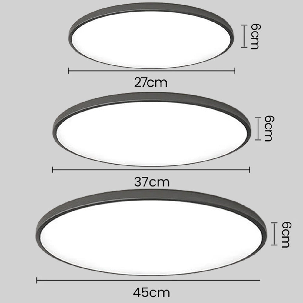 Modern Black Led Ultra-thin Close to Ceiling Lighting