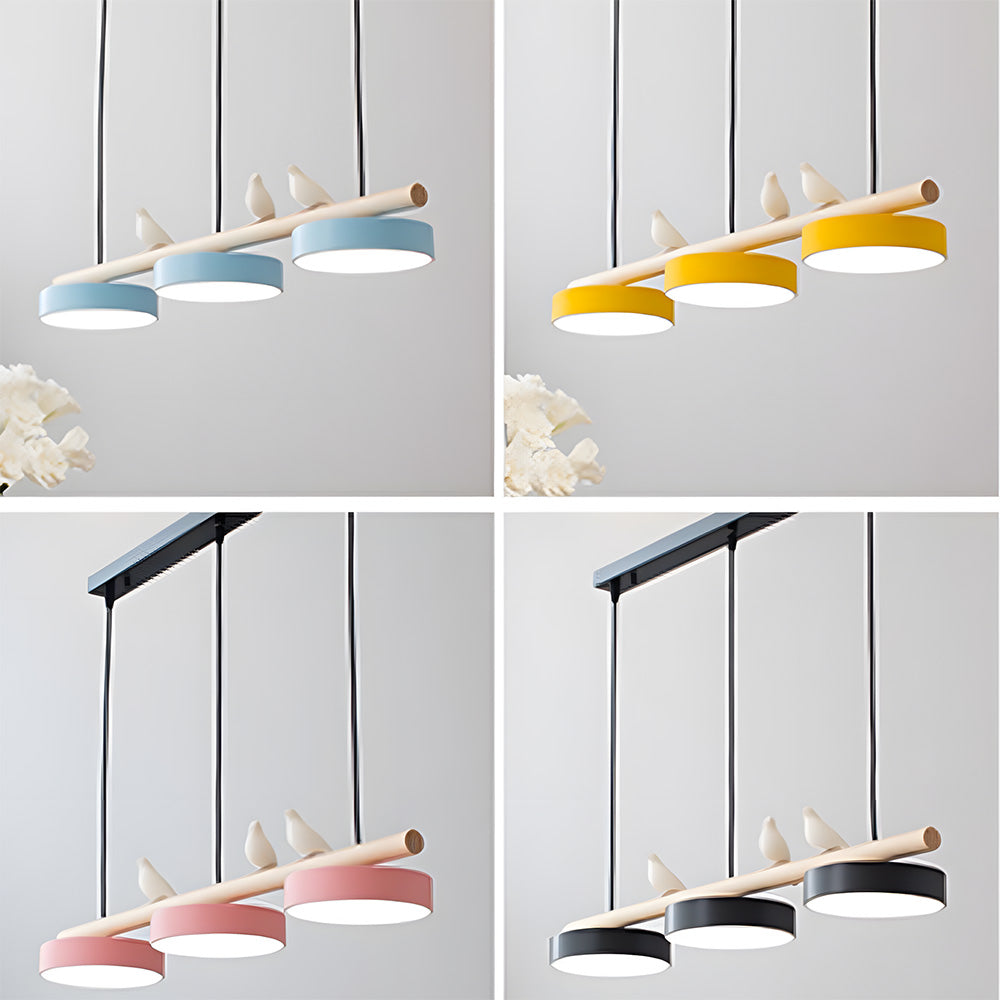 Modern LED Pendant Lamps for Kitchen Nordic Wood Ceiling Hanging lamp
