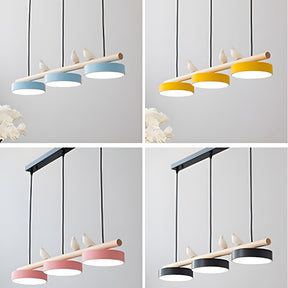 Modern LED Pendant Lamps for Kitchen Nordic Wood Ceiling Hanging lamp