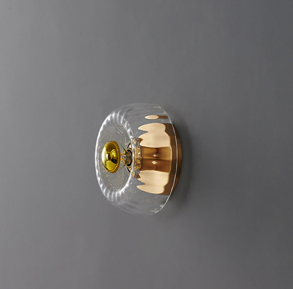 Contemporary Mini Clear Glass Wall Light
