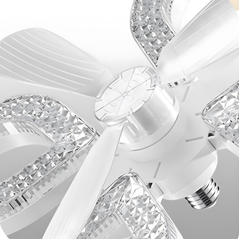 Modern Flush Silent Ceiling Fan with Light for Bedroom Living Room