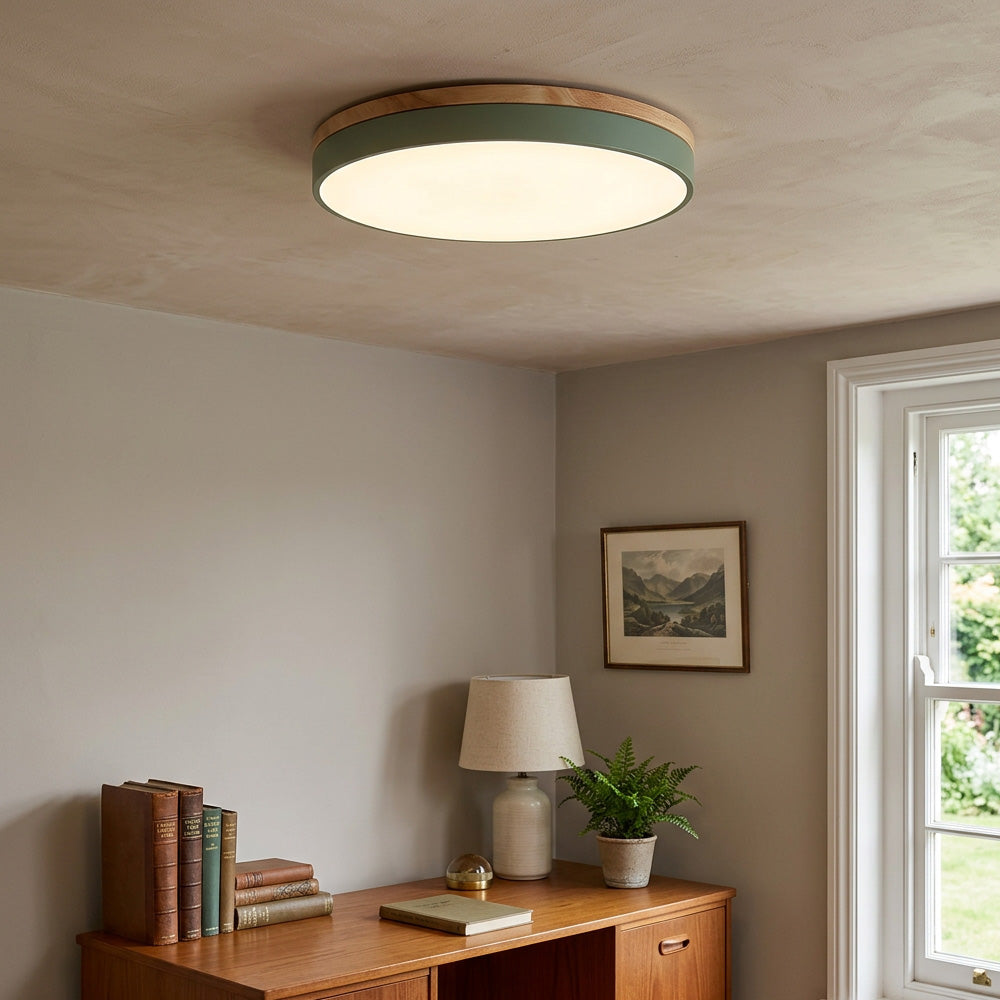 Aria Wood Flush Mount Ceiling Lamp