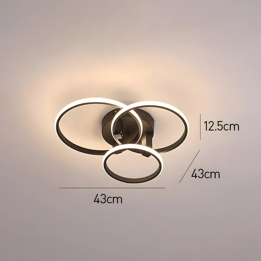 Unique Design Circle Rings Metal LED Ceiling Light